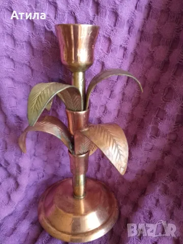 свещник месинг и мед 15 см
