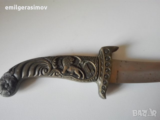  Нож с бронзова дръжка., снимка 5 - Антикварни и старинни предмети - 32085900