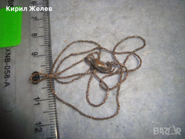 СТАРА НЕЖНА ФИНА МЕДНА ПОСРЕБРЕНА ВЕРИЖКА КОЛИЕ 27598