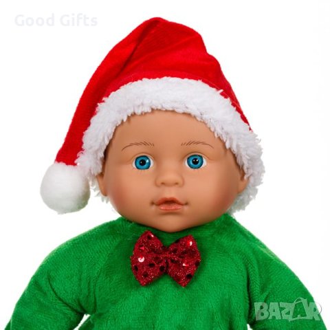 Детска кукла бебе, Коледен елф, 35см, снимка 2 - Кукли - 42793313