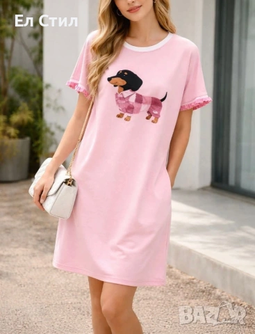 🌹Спортно елегантна рокля с щампа,стандартен размер.26 евро , снимка 5 - Рокли - 53973011