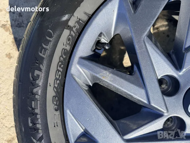 Джанти алуминиеви 5x114.3 16 цола 6.5J, ET46 с гуми 205/55/16 от Hyundai Elantra 7, 1.6 MPI, снимка 9 - Части - 56240314