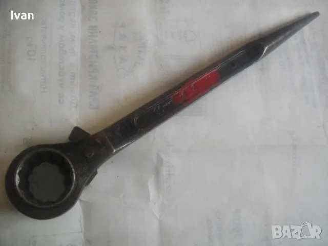 32мм-30мм ГОЛЯМ 380мм РЪЧЕН КЛЮЧ ЗА СКЕЛЕ ТРЕСЧОТКА ДВУСТРАННА ПРОФЕСИОНАЛНА КОВАНО ЖЕЛЯЗО МАСИВНА, снимка 15 - Други инструменти - 49090075