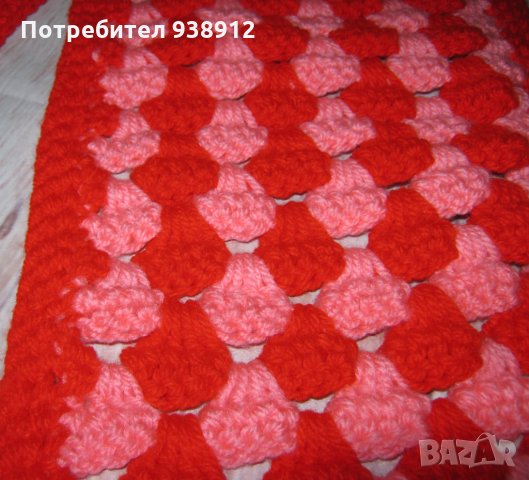 Дамски шал "Сладолед" в розово и червено, снимка 5 - Шалове - 35253180