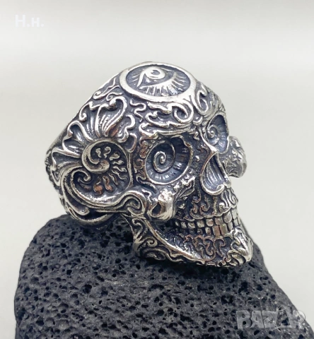 Масивен Сребърен пръстен, снимка 3 - Пръстени - 54117466