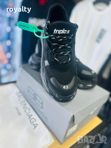 Balenciaga Triple S Нови Черни Маратонки 36-44 Номер , снимка 2 - Маратонки - 54057696