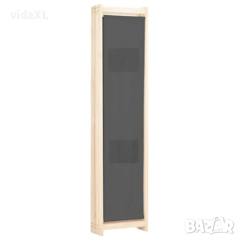 vidaXL Параван за стая, 5 панела, сив, 200x170x4 cм, текстил, снимка 3 - Паравани - 56146440