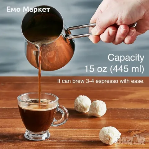 Елегантен дизайн джезве за кафе от висококачествена неръждаема стомана, снимка 4 - Други - 48917022