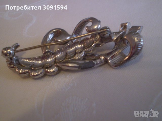 Стара брошка с марказити, снимка 4 - Антикварни и старинни предмети - 38754727