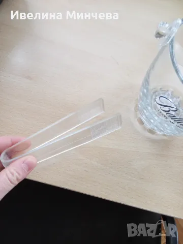 Купа за лед с щипка , снимка 2 - Прибори за хранене, готвене и сервиране - 49868166