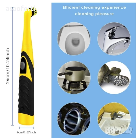 ✨ Комплект "Clean It" – Електрическа Четка за Почистване с 4 Сменяеми Глави (Без Кабели), снимка 5 - Други - 52791769