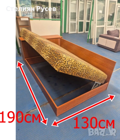 0309 приста легло 190 / 130 см + матрак + ракла -цена 150 лв или 76,69 евро                         , снимка 1