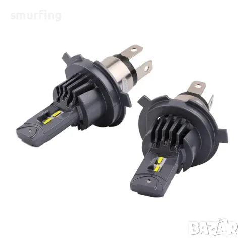 Диодни крушки H4 200W с вграден вентилатор LED, снимка 3 - Аксесоари и консумативи - 50160434