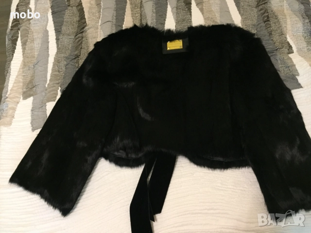 Болеро тип пелерина от истинска заешка кожа, марка LINNE, размер L, снимка 4 - Други - 51821032