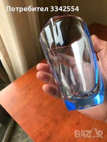 ВАЗА ВАЗИЧКА СТЪКЛО ЦВЕТНО РЕЛЕФ ДЕБЕЛО ОТ СОЦА, снимка 6 - Други ценни предмети - 44458775