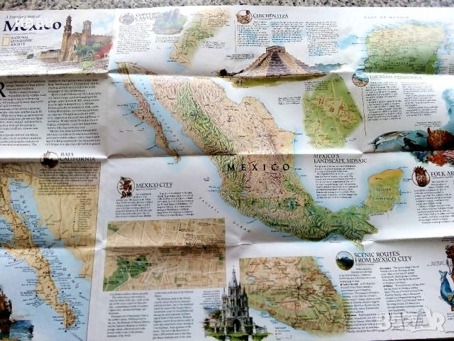 Карта от списание National Geographic - 1994г, снимка 6 - Списания и комикси - 52440469