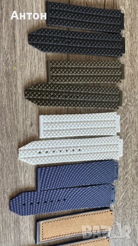 Продавам нови HUBLOT каишки от висококачествен каучук' и закопчаване (пеперуда), снимка 6 - Мъжки - 51145460