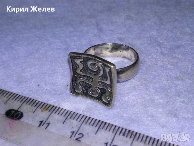 АРТИСТИЧЕН ФЕШЪН АРТ СРЕБЪРЕН ПРЪСТЕН СРЕБРО 925 АВТОРСКА РЪЧНА МАЙСТОРСКА ИЗРАБОТКА 40626, снимка 10 - Пръстени - 42929019