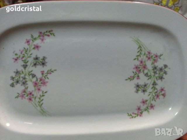 Български порцелан плато елипса , снимка 4 - Антикварни и старинни предмети - 44343772