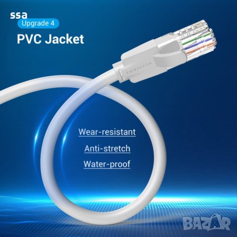 Vention Кабел LAN UTP Cat.6 Patch Cable - 1.5M Gray - IBEHG, снимка 9 - Кабели и адаптери - 44231260