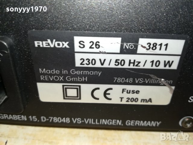 REVOX S26 STEREO TUNER-MADE IN GERMANY-SWISS 0112211711, снимка 12 - Ресийвъри, усилватели, смесителни пултове - 34994954