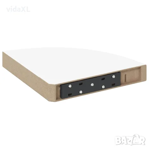 vidaXL Окачени ъглови рафтове, 4 бр, бели, 25x25x3,8 см, МДФ, снимка 8 - Етажерки - 56146818