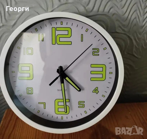 Стенен часовник със светещ циферблат., снимка 4 - Стенни часовници - 52007374