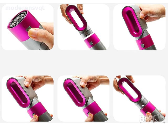 3в1 Мултифункционален сешоар и маша за коса Hot Air Styler, снимка 5 - Сешоари - 42830196