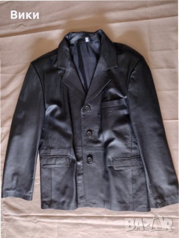 Мъжко елегантно 100 % кожено сако , снимка 8 - Якета - 34871049