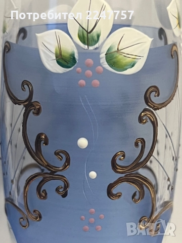 Бохемски чаши за вино, снимка 4 - Антикварни и старинни предмети - 52100739