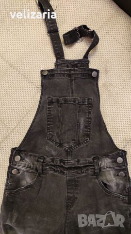 Дънков гащеризон 12-13г, снимка 3 - Детски панталони и дънки - 34408709