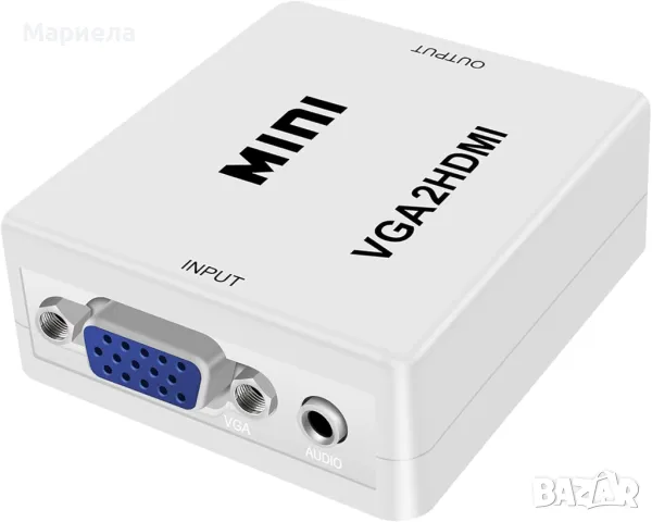 Mini 1080P VGA към HDMI адаптер конвертор/VGA2HDMI конектор с аудио за PC лаптоп към HDTV , снимка 6 - Друга електроника - 49451173