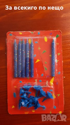  СВЕЩИЧКИ ЗА РОЖДЕН ДЕН С ПОСТАВКА 6 броя, снимка 1