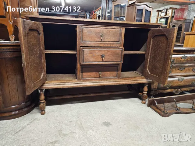 Контрабюфет изработен изцяло от масив ( материал орех), снимка 3 - Бюфети - 48262546