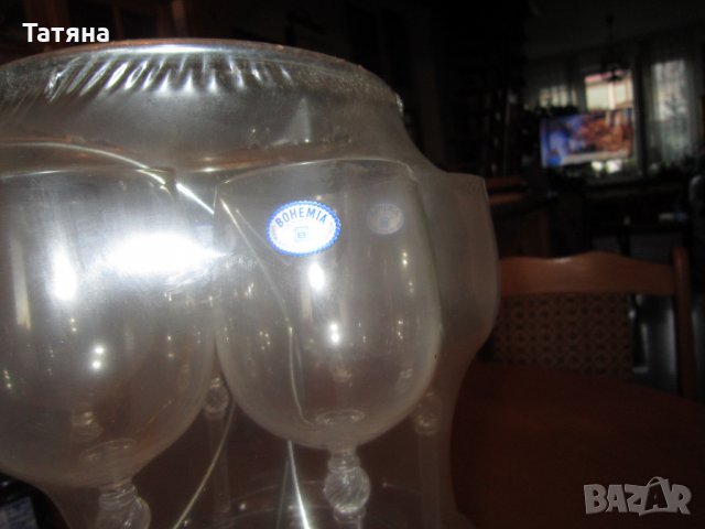 Кристални чаши  БОХЕМИЯ; КУПИ И КАНА, снимка 3 - Чаши - 35545105