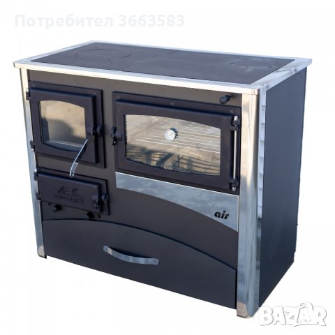 Готварска печка на дърва ABC Concept 2 Air 5 - 12 kW, ефективност 77,2%, десен димоотвод, снимка 2 - Други стоки за дома - 39914451