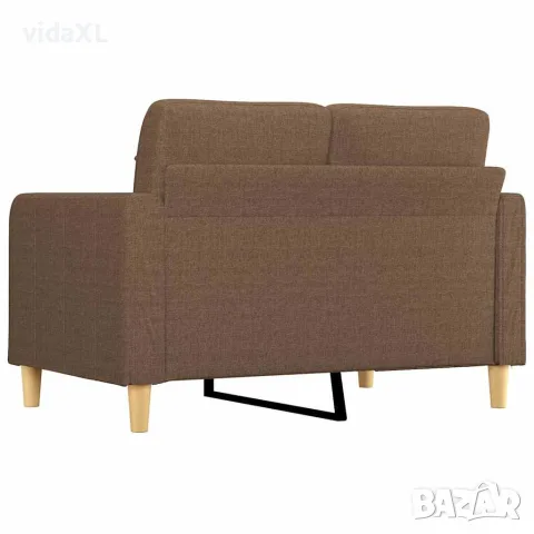 vidaXL 2-местен диван, Кафяв, 120 см, плат, снимка 5 - Дивани и мека мебел - 56147317