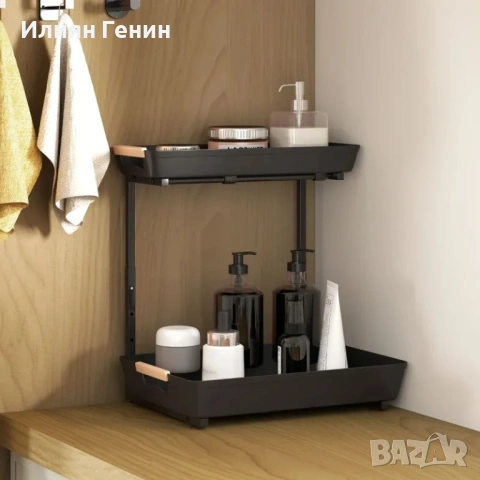 Кухненски рафт HOMCOM, Регулируем по височина, снимка 6 - Органайзери - 53897235