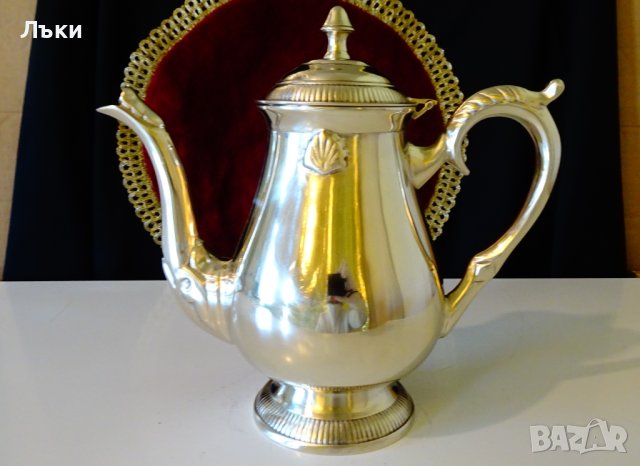 Английска кана,чайник,масивен бронз 930 гр. , снимка 8 - Антикварни и старинни предмети - 40388587