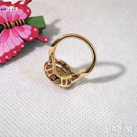 Пръстен с 14К златно покритие 224894, снимка 2 - Пръстени - 54343497