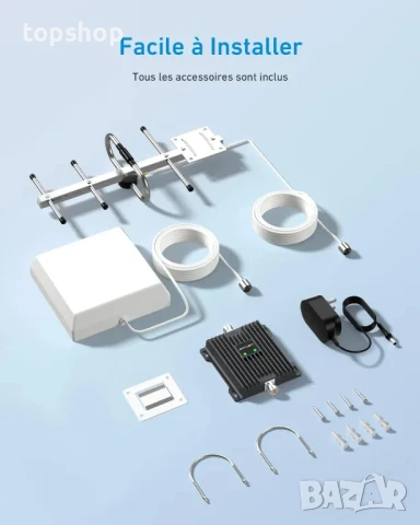 НОВ ANNTLENT N30 Усилвател на сигнала за 4G, 3G, 2G, съвместим с всички оператори, 70dB усилване, снимка 3 - Друга електроника - 50501632