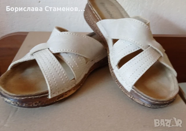 Бежови чехли Inblu, снимка 1