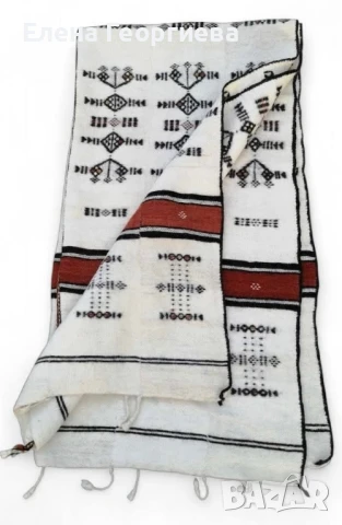 Тъкан килим(кувертюра) 100 % козя вълна. , снимка 4 - Антикварни и старинни предмети - 51246576