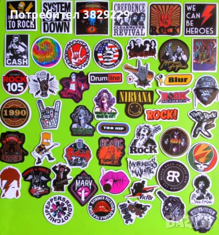 Стикери SPITFIRE BG SKULL GTA ROCK HORROR комплект 50 бр, снимка 8 - Други - 50031470