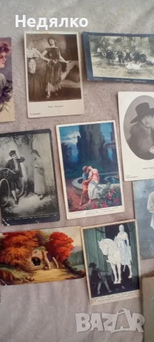 14 стари пощенски картички,1904-24г и албум, снимка 3 - Филателия - 51384105