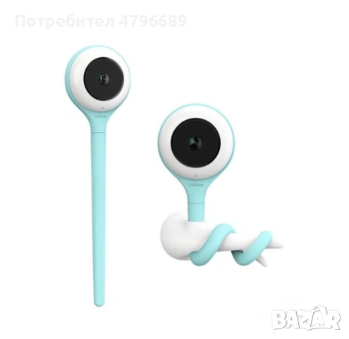 Lollipop Смарт Wi-Fi бебефон с детекция на плач Тюркоаз и Розово, снимка 3 - Бебефони - 54191383
