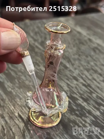 красиво старо стъклено шише за парфюм, снимка 3 - Колекции - 49750200