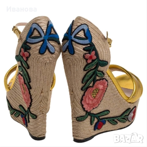 Оригинални дамски сандали GUCCI, снимка 4 - Сандали - 53063278