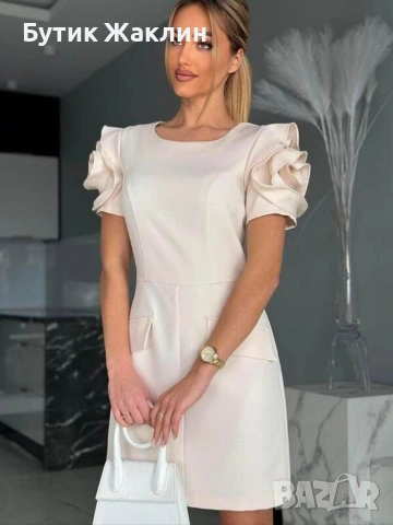 Дамски рокли с ефектни ръкави , снимка 6 - Рокли - 54226320