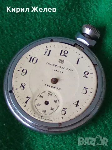 INGERSOLL LTD LONDON TRIUMPH MADE in GT. BRITAIN Стар АНГЛИЙСКИ ДЖОБЕН ЧАСОВНИК ЗаРЕМОНТ ЧАСТИ 23524, снимка 18 - Джобни - 45097551